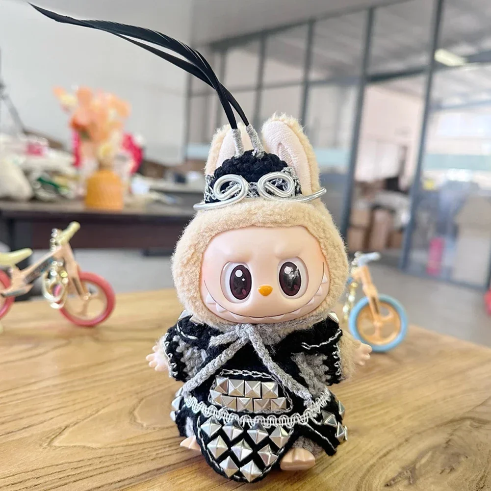 ل Labubu V1/V2 إكسسوارات دمي القرد الملك WuKong الأسد الرقص النمط الصيني السنة الجديدة الزي الملابس مجموعة ل 17 سنتيمتر Ropa Labubu #3