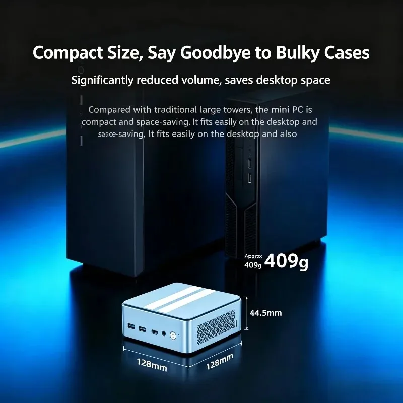 2026 NEW Mini PC R2314 Barebone  NAS/Soft Router, Dual GbE, 4K Triple Display, NUC, DDR4, Low Power, Ideal for Home/Office
