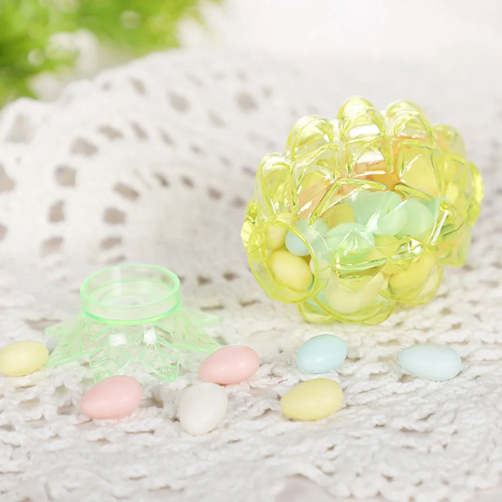 

20 Pcs Pineapple Candy Adorable Fruity Containers for Hawaii Party Wedding Small Gift Bulk Clear Storage Toy for Hawaii