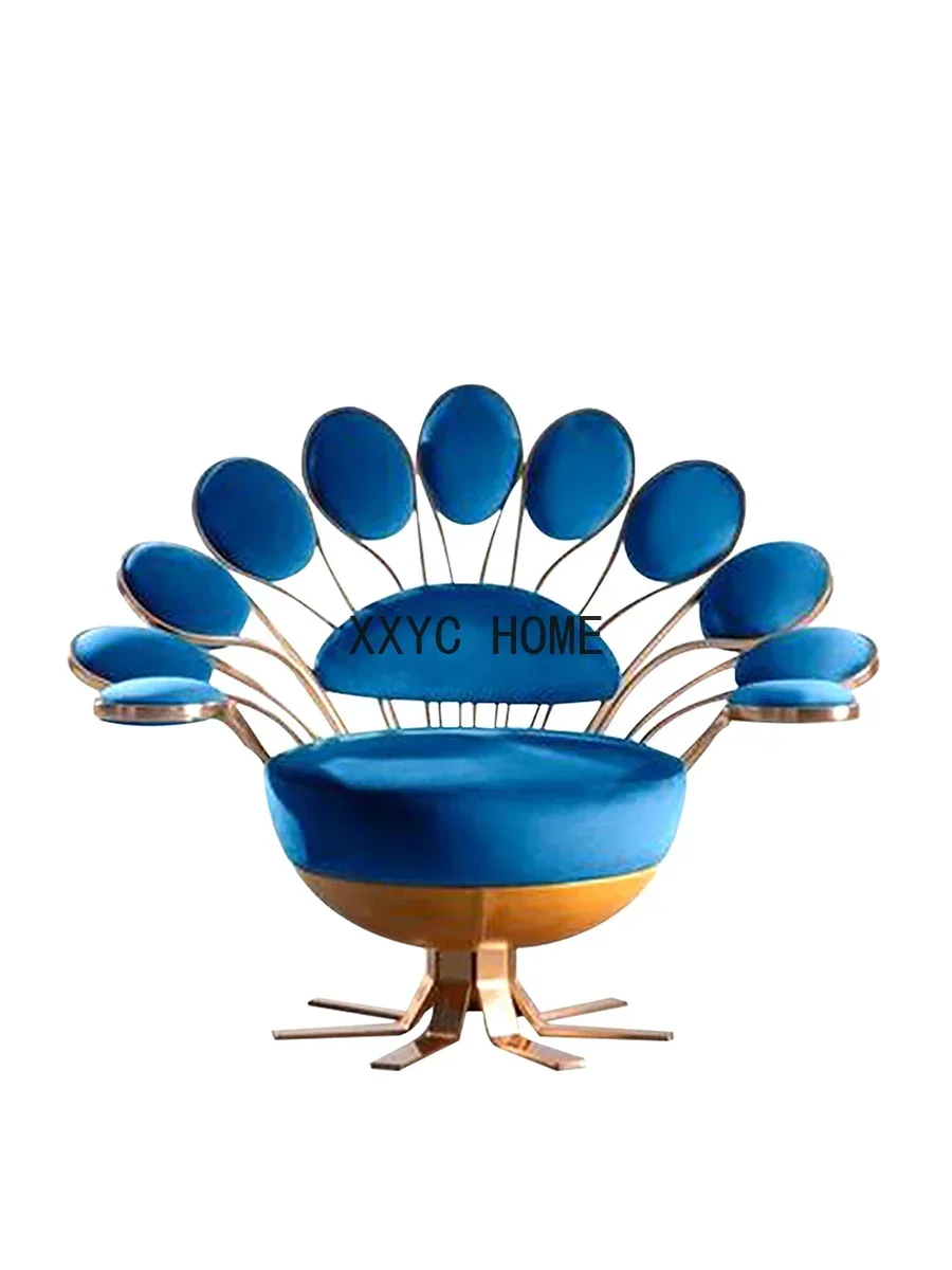 

Креативное кресло из ткани в форме лепестка для гостиной отеля