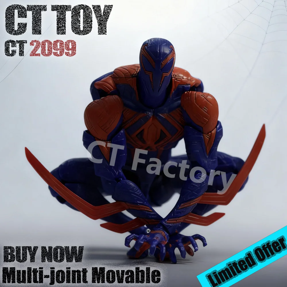 

Bandai Across The Spider Verse Spiderman 2099, экшн-фигурка аниме, шарнирная модель игрушки, ПВХ, Коллекционная игрушка для взрослых, подарки для детей
