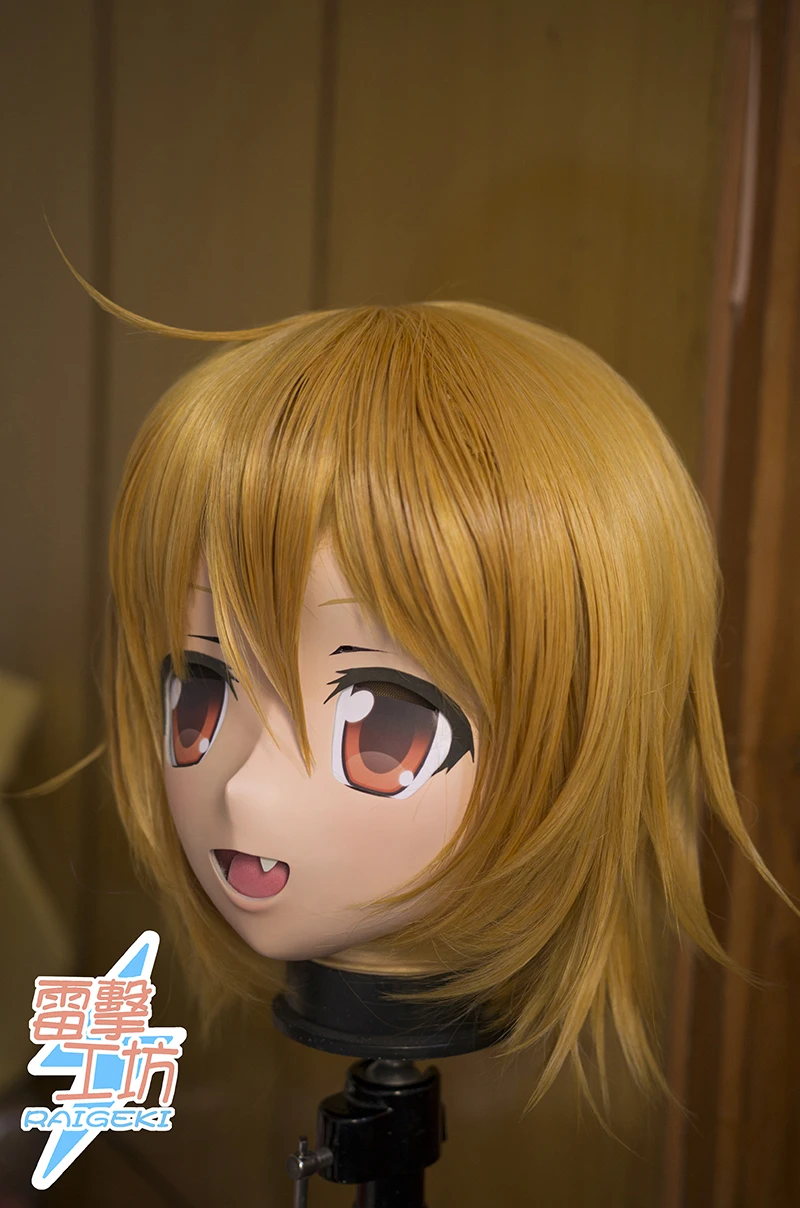 (KM91916)Top Quality Handmade Female Resin Full Head Cosplay Japanese Role Play Anime Rumia Kigurumi Mask Crossdresser Doll