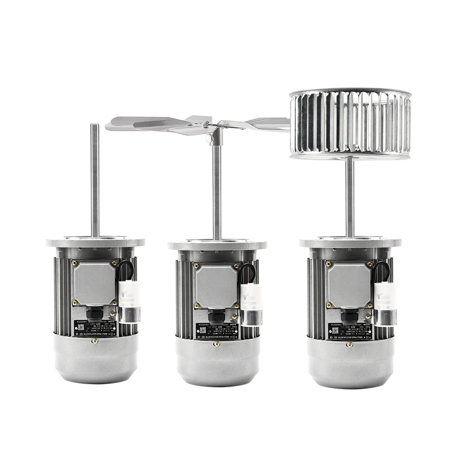 370W Long Shaft AC Motor 220V With Fan Impeller, Matching Wind Wheel For Industrial Oven Drying Equipment