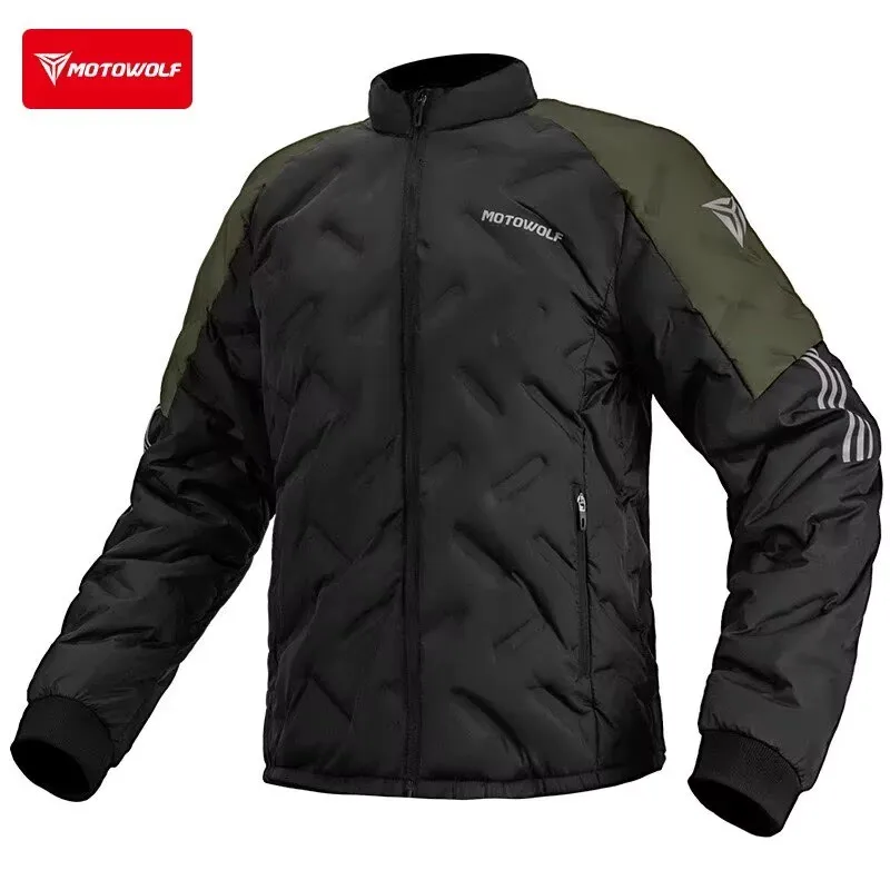 

Мотоциклетная зимняя куртка-пуховик с водонепроницаемым покрытием, наполненная белым утиным пухом, со встроенной защитной экипировкой CE, теплая ветрозащитная куртка для мотоциклистов