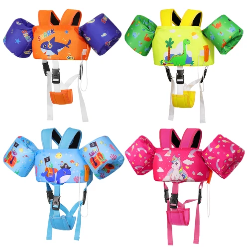 Chaleco de natación para niños, flotadores para niños pequeños, banda para el brazo, flotadores con correa ajustable, chaqueta de natación, flotador de piscina con alas de agua, natación de aprendizaje