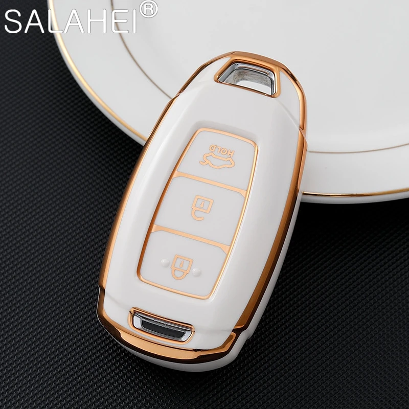 For Hyundai I30 Ix35 KONA Encino Solaris Azera Grandeur Ig Accent Santa Fe Palisade Keyless Bag Holder TPU Car Key Case Cover