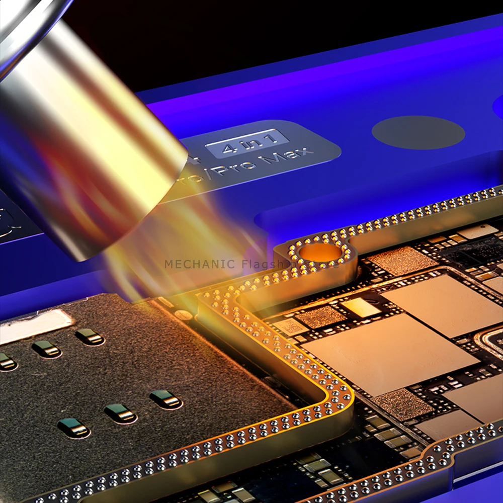 Platform pemasangan timah mekanis IBGA 14 4 In 1 untuk IPhone IP14 14Plus 14pro Max pemosisi Motherboard level menengah alat tanaman timah