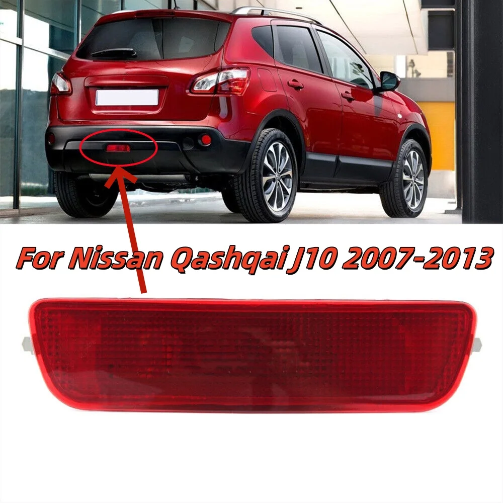 

1X For Nissan Qashqai J10 2007-2013 Rear Bumper Reflector Fog Tail Light Lamp Cover Led Bumper Reflector Verlichting Accessories