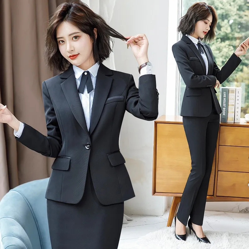 

2023 Business Suit Female Suit Fashion Temperament Goddess Style Formal Wear Business Office Work Clothes for Women Spring and A