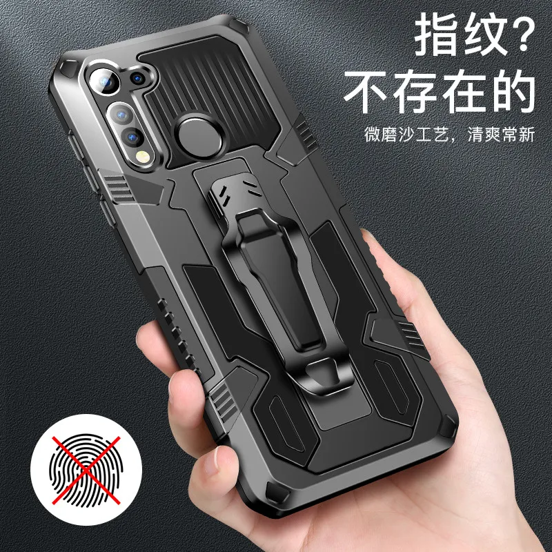 For Motorola Moto E7 Plus E6S E 2020 Case Shockproof Armor Cover For Moto ONE Hyper Fusion Magnetic Holder Belt Clip Cases