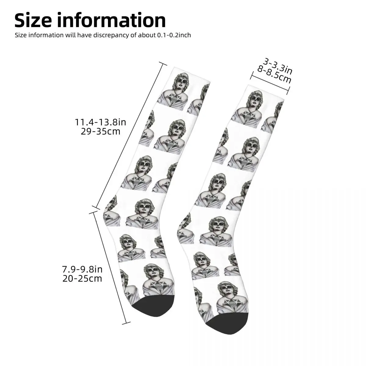 Skull Marilyn Monroe Socks Harajuku High Quality Stockings All Season Long Socks Accessories for Man's Woman's Christmas Gifts