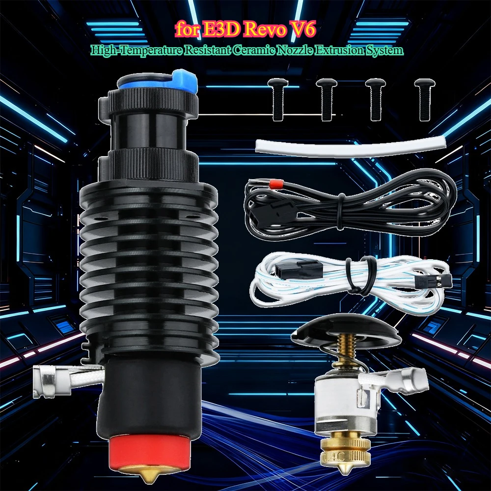 

Для высокопроизводительного керамического комплекта Hotend E3D Revo | Быстрый нагрев и быстрая смена | Для Bambu Lab H2/V2S, Creality Ender 3/V2/Pro