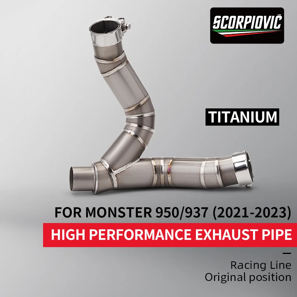 

Motorcycle Exhaust Escape For Monster 950 2021 2022 2023 Middle Link Pipe Connection Original