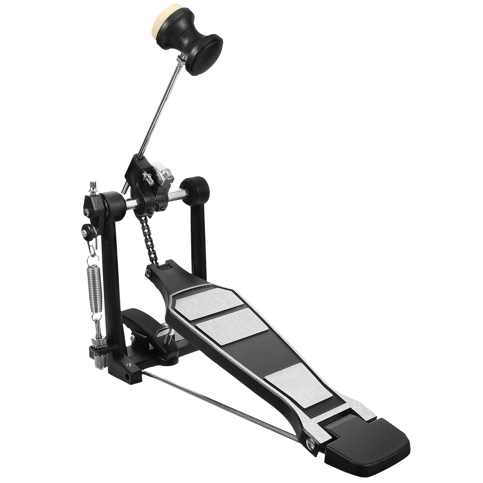

Aluminum Alloy Bass Drum Pedal Kick Spring Tension Foot Accessories Jazz Electronic Drum Practice Single Thick Chain Widened