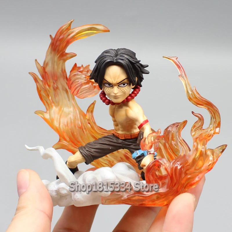 Anime sabo ace figuras de uma peça portgas · d · ace figuras de ação uma peça 10cm pvc modelo coleção brinquedos decoração de mesa presentes