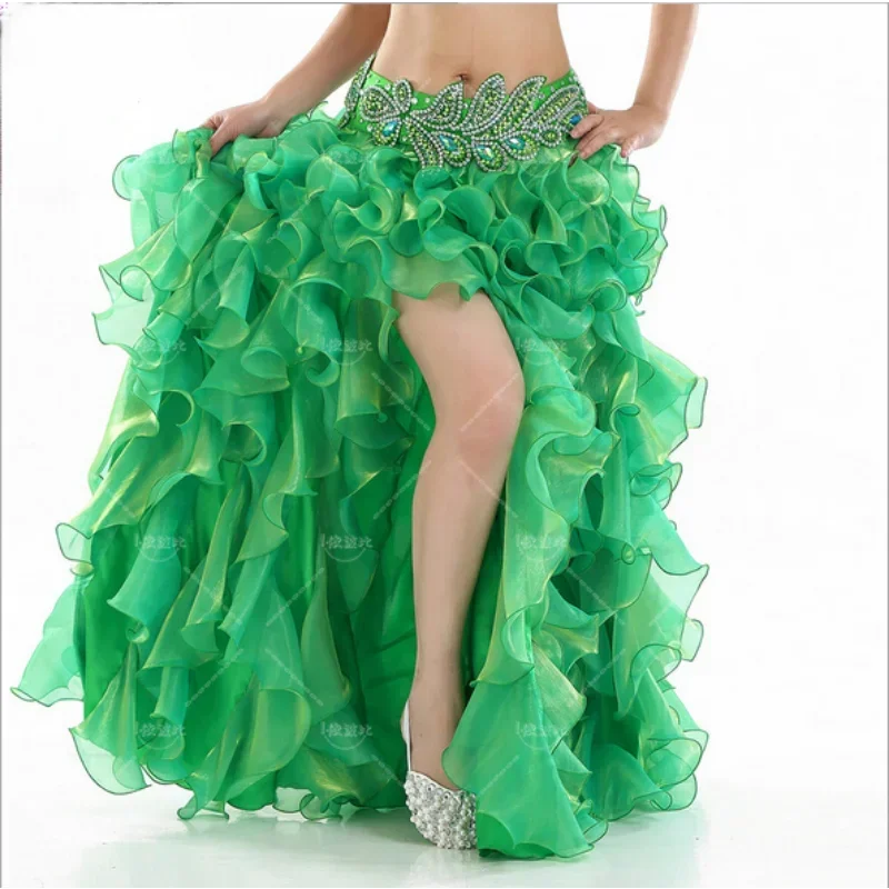 ชุดเต้นระบำหน้าท้องผ้าไหมสำหรับผู้หญิง ชุดเต้นระบำหน้าท้องเซ็กซี่สำหรับผู้หญิง กระโปรงเต้นระบำหน้าท้องสำหรับสุภาพสตรี