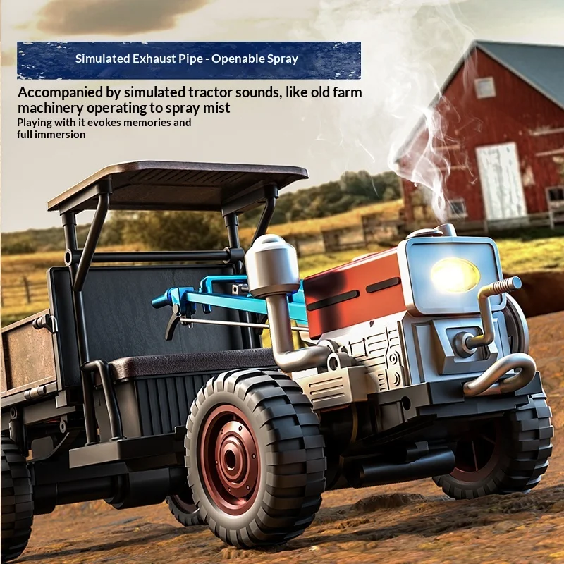 Jjrc nuevo Tractor de mano con control remoto C8836 Tractor de simulación de tracción en las cuatro ruedas de proporción completa coche de juguete Rc para niños