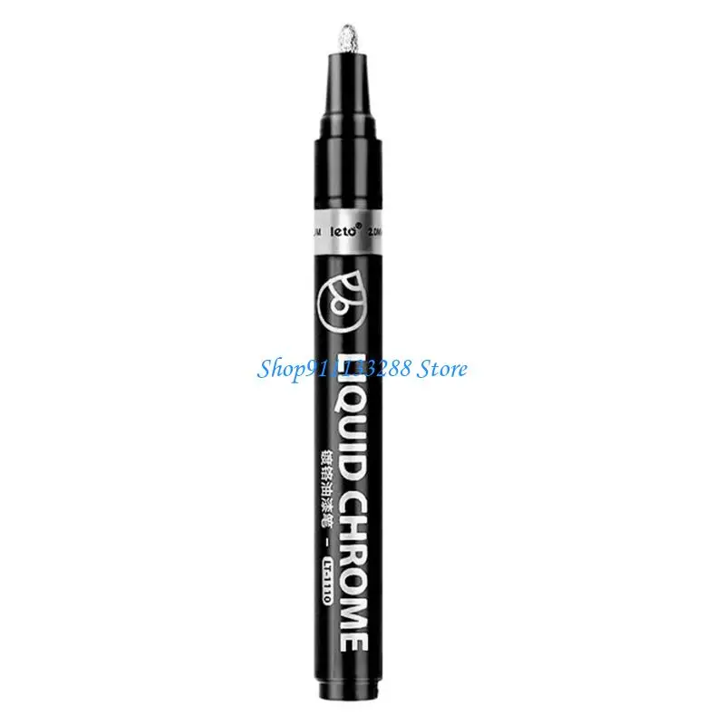 G88D Metallic Paint Pen 2MM Line Wide Waterproof Chrome Marker For Painting