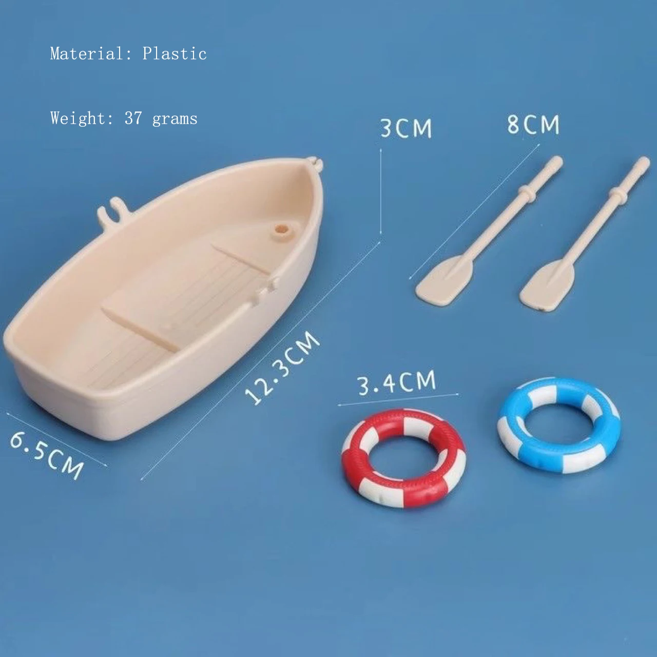 Aquarium Decoration Floating Toy Boat Rowing Ornament Children’s Toys Plastic Fishing Gifts Model Ship