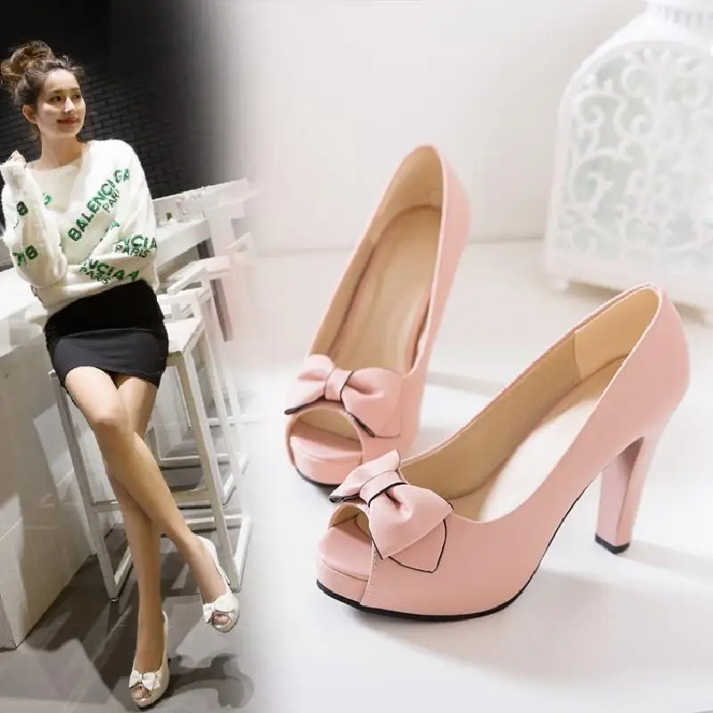 Spring Shoes High Heel Sandal for Women Open Toe 2024 Summer Suit Female Beige Large Size Comfort High-heeled Block Office Low B