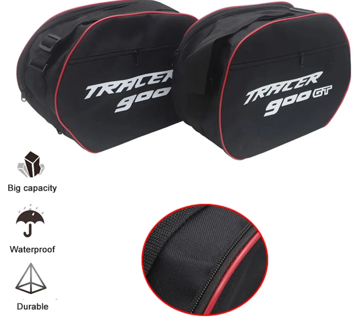 For Yamaha NIKEN GT TRACER 900GT CITY FJR 1300 / TDM 900 Motorcycle Saddle Bag Lining Bag Black Luggage Bag Storage Storage Bag