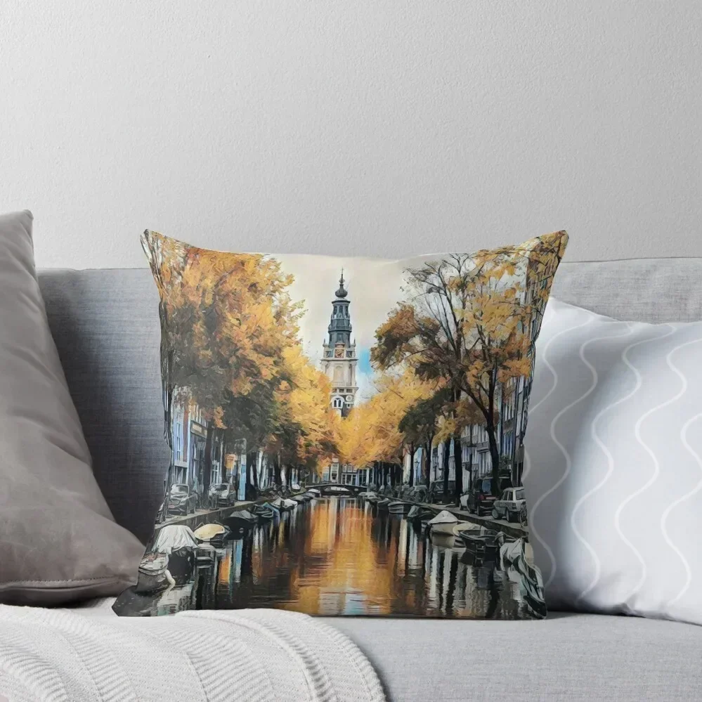 

Amsterdam view Throw Pillow christmas pillowcases christmas decorations 2025 Custom Cushion luxury decor pillow