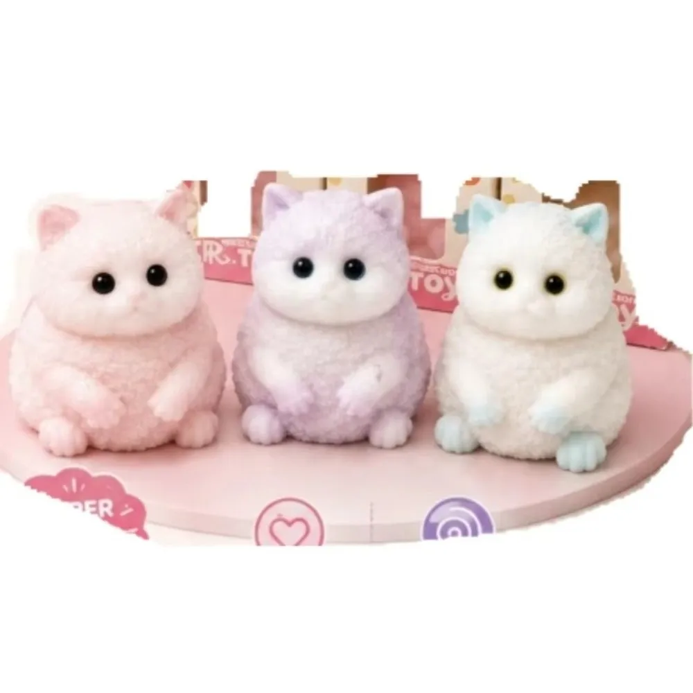 Sticky Fast Rebound Cat Squishy TPR Material Soft Texture Cat Fidget Mini Size Animal Figure Cat Squishy Gift Giving
