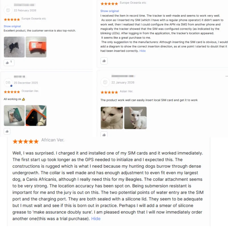 4G Pet GPS Tracker Collar Waterproof Dog Cat Locator with Health Monitor,Geo-Fence,Cold Resistant For iOS Android