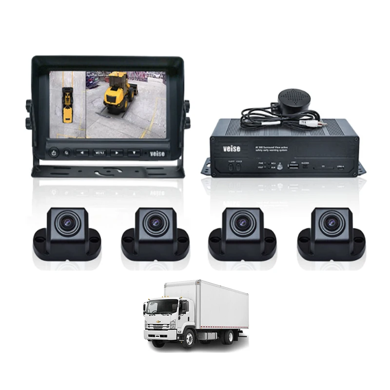 

3d 360 Degree Surround Bird View Panorama Vehicle With Bsd Truck Bus Car Camera Ai System For Truck Rv Bus Camper