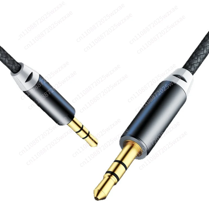 Car AUX3.5 audio cable, male-to-male mobile phone speaker earphone cable, braided double-headed audio output cable