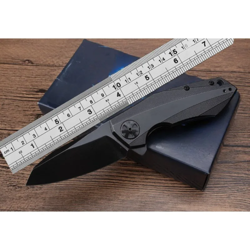 

Portable T0456 Folding Pocket Outdoor Knife D2 Blade Titanium Alloy Handle Camping Survival Tactical Hunting Knives CNC Tools