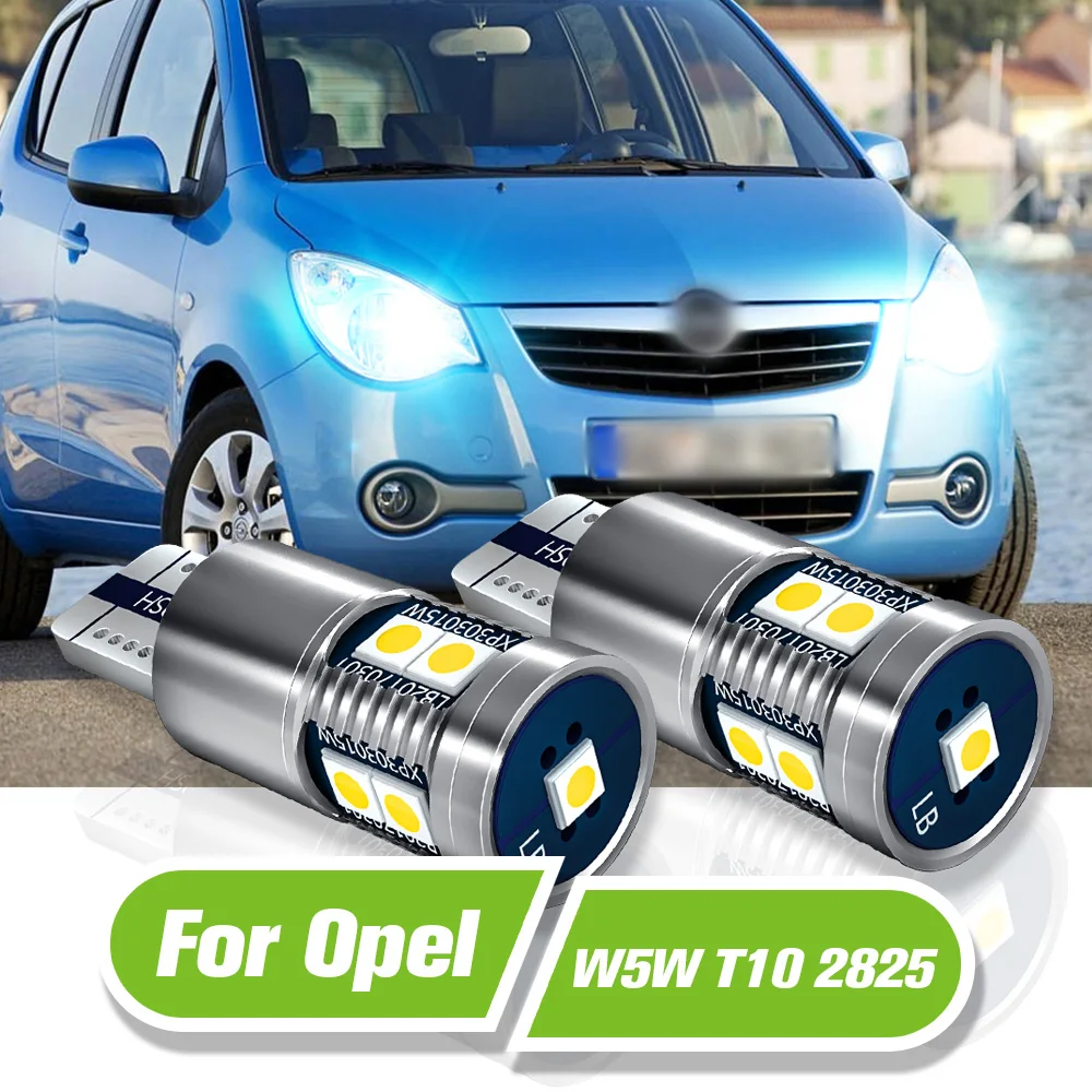 

For Opel Agila A B Antara Arena Astra F G H Corsa C D Meriva Tigra Vectra Zafira LED Parking Light W5W T10 2pcs Clearance Lamp