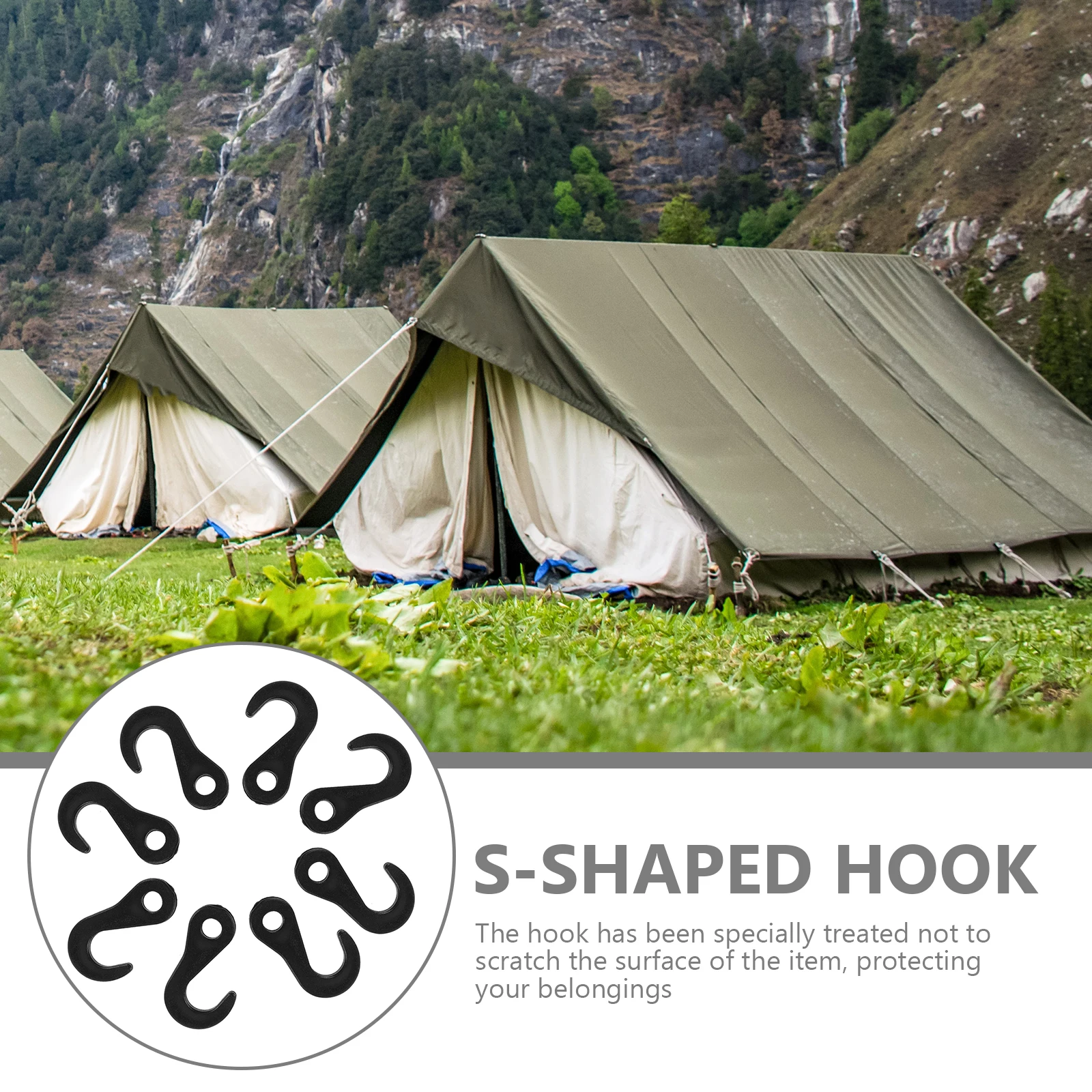 

50pcs Tent Large Lightweight Hardhat Hook Durable Lightweight Safety Headlamp Hooks for Camping Construction