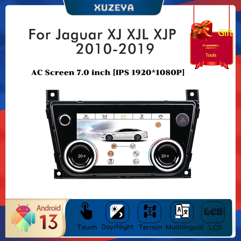 

7-inch Android 13 suitable for Jaguar XJ XJL XJP 2010-2019 AC screen LCD air conditioning multimedia