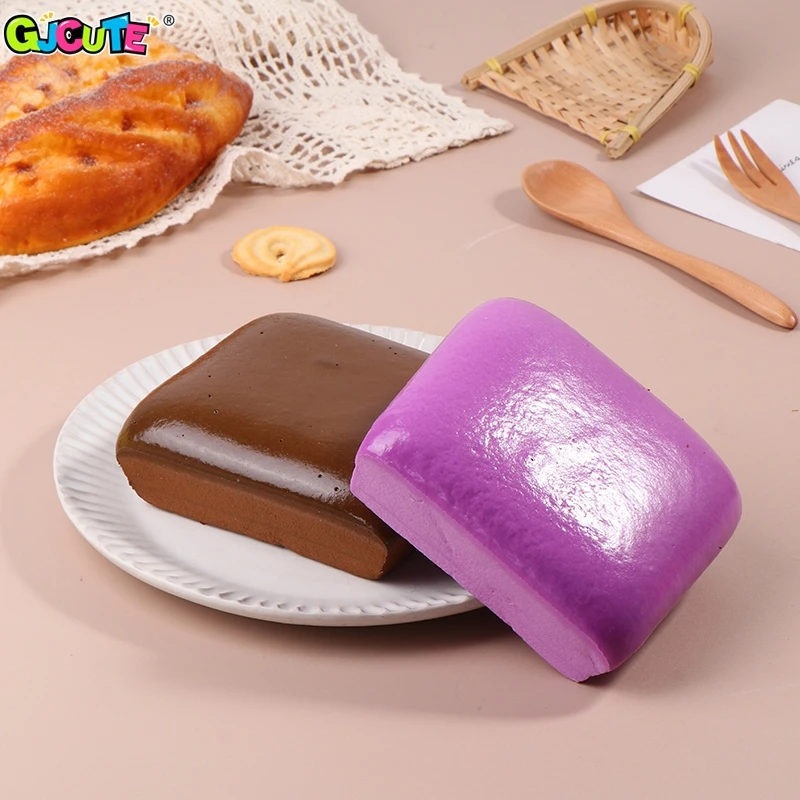 Sticky Toast Slow Rebound Toys Soft Dessert Squeeze Party Relaxed Relief Sensory Squishies Clear Simulation Toys Gift