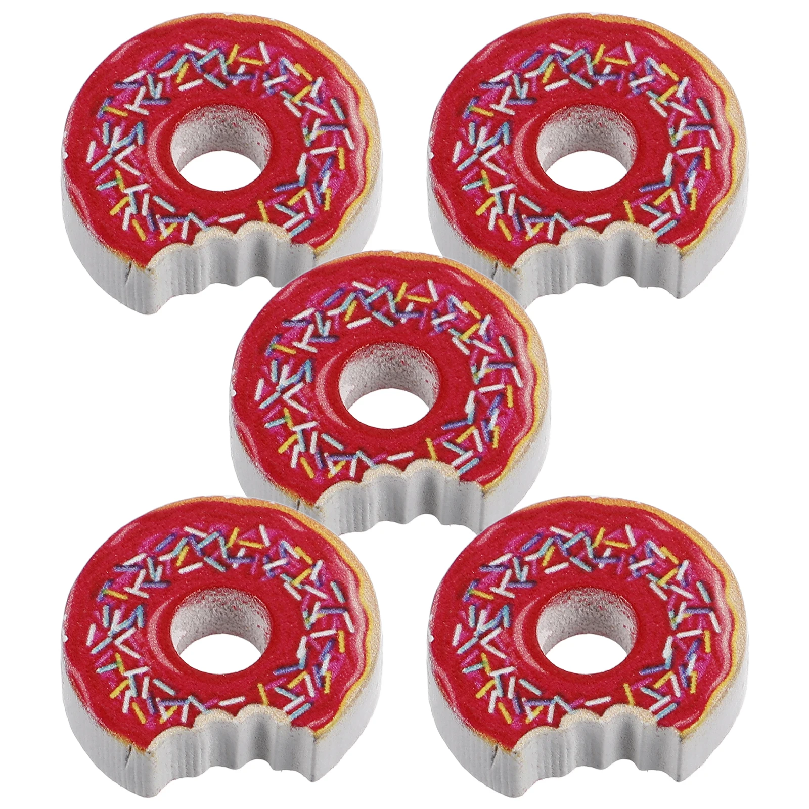 

50pcs Donut Wooden Diy Craft For Keychains Necklaces Bracelets Jewelry Making Accessories Wood Spacer Donut Charm Beads Craft