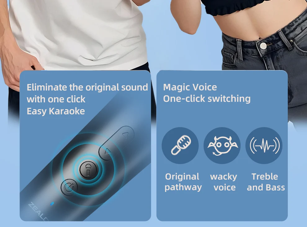 ZEALOT-S32 Tragbarer Bluetooth-Lautsprecher, Kabelloser Lautsprecher mit 2 Mikrofonen, für Strandpartys und Geburtstagsfeiern, Wasserdichter Lautsprecher – Detail 13