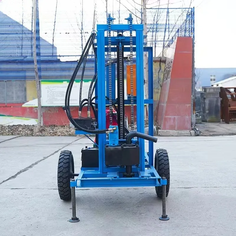 Portable Wheeled Mini Water Well Drilling Rig Drilling Rig Deep Hole Drilling Rig
