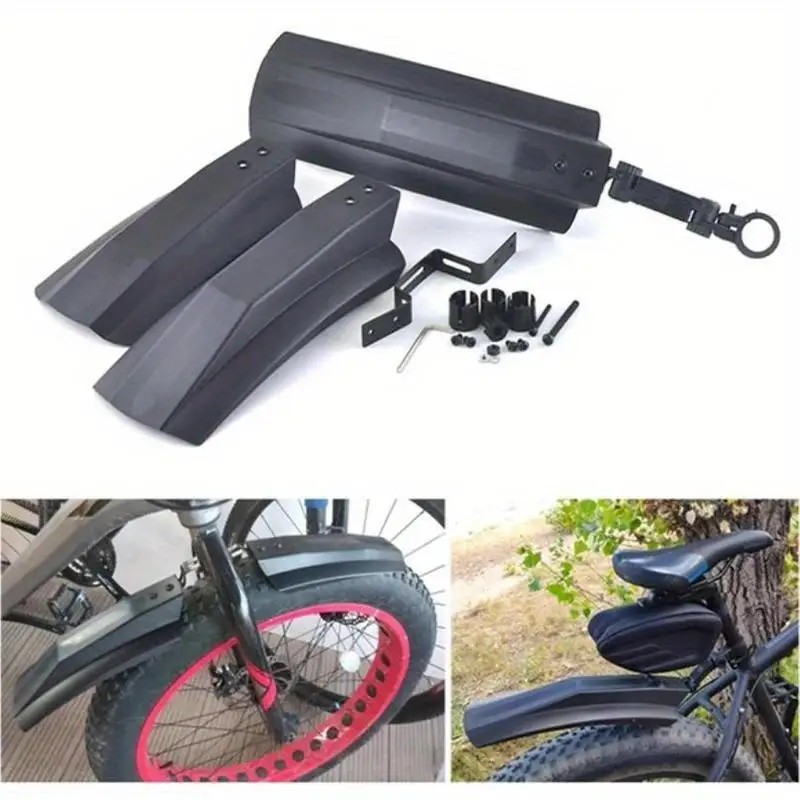 1 Set Fat Tire Bicycle Fenders Front Rear Snow Mountain Bike Mud Guard Fender Cycling Accessories