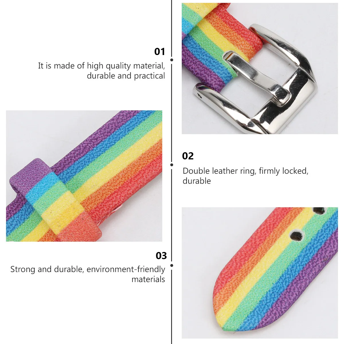 

Premium Watch Band for Soft Skin Friendly Adjustable Strap Comfort Fit No Tools