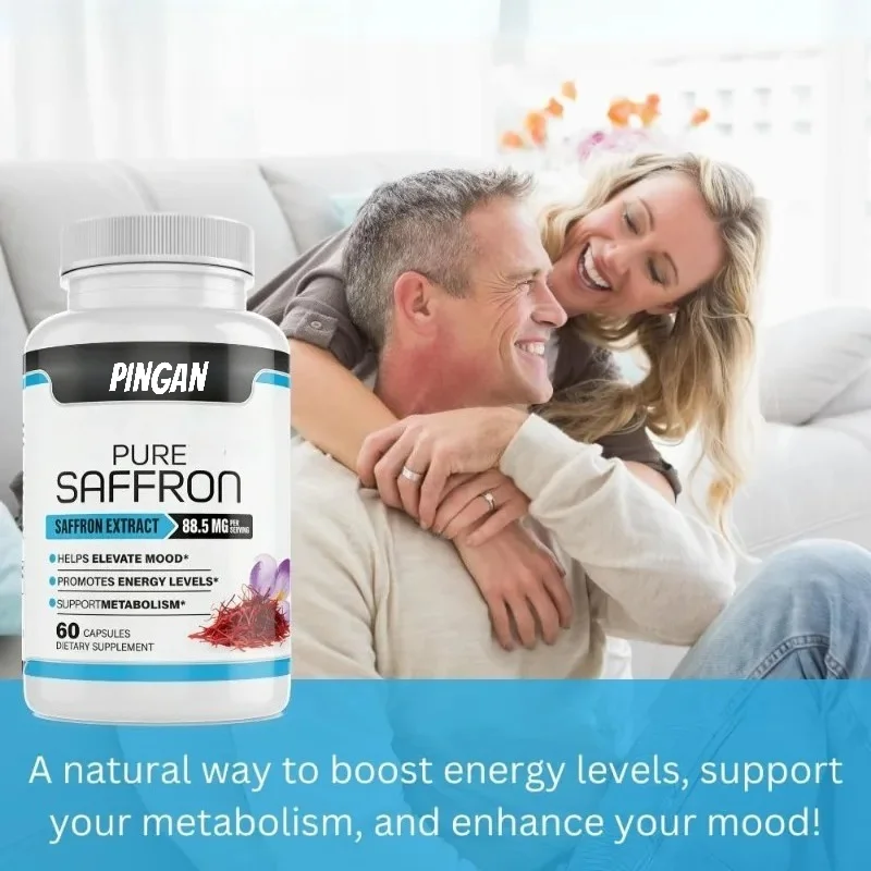 Pure Saffron Extract Capsules, 88.5 Milligrams, 60 Vegetable Capsules
