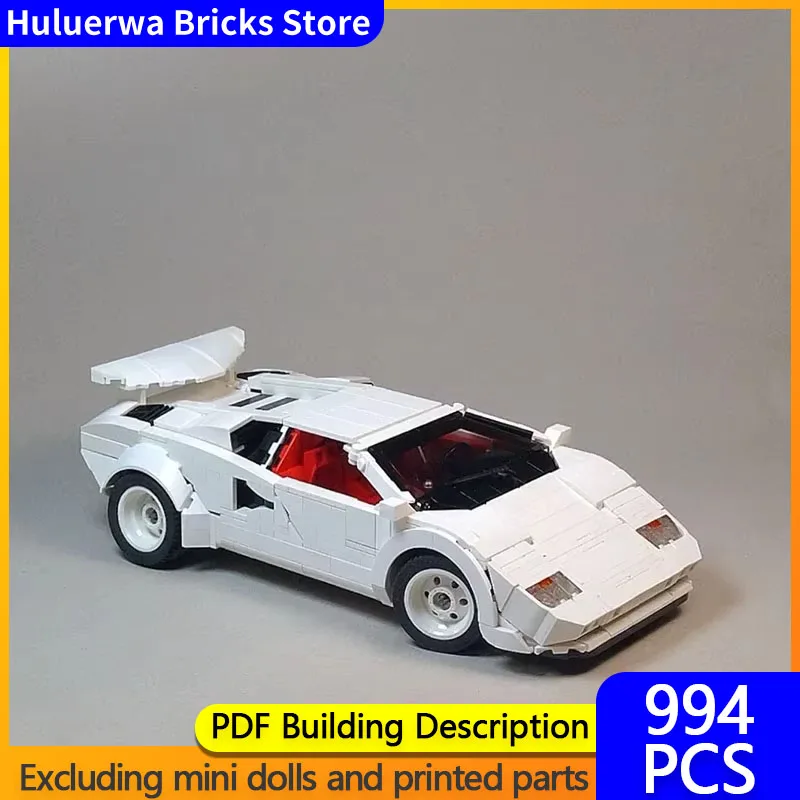 City Car Model MOC Building Bricks Speed Champion Sports Car Count Modular Technology Gifts Holiday Assemble Children Toys Suit