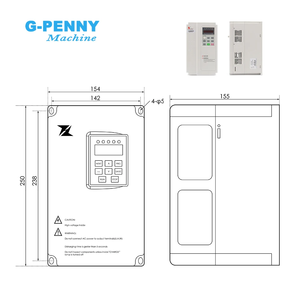 G-PENNY 3.7kw FULING BD612 220v / 380v VFD Variable Frequency inverter control Variable Frequency Drive VFD 3 phase output