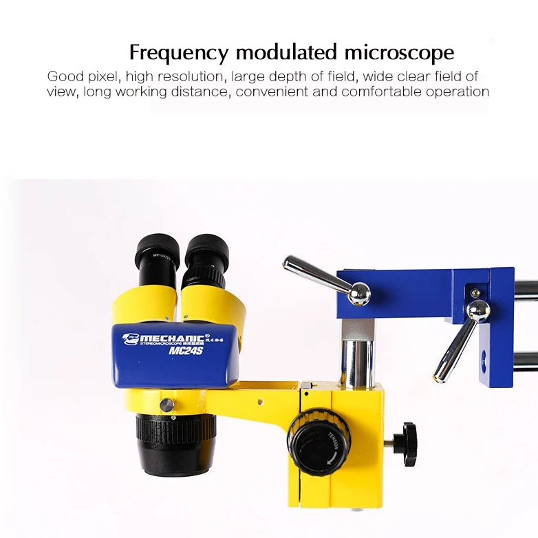 MECHANIC Industrial binocular stereo microscope MC24S-L2 High definition double gear suitable for mobile phone PCB maintenance