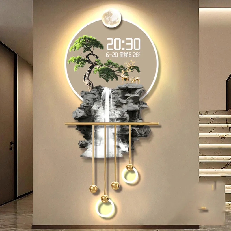 Luminous Interior Wall Watch Art Mural Design Fashion Restaurant Wall Watch Korean Creative Orologio Da Parete Room Decorations