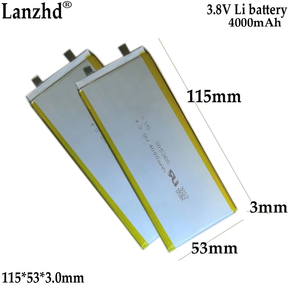 

NEW 3.85V Li battery For Notebook Tablet computer Medical device searchlight detection battery 3053B5 3053115 4000mAh