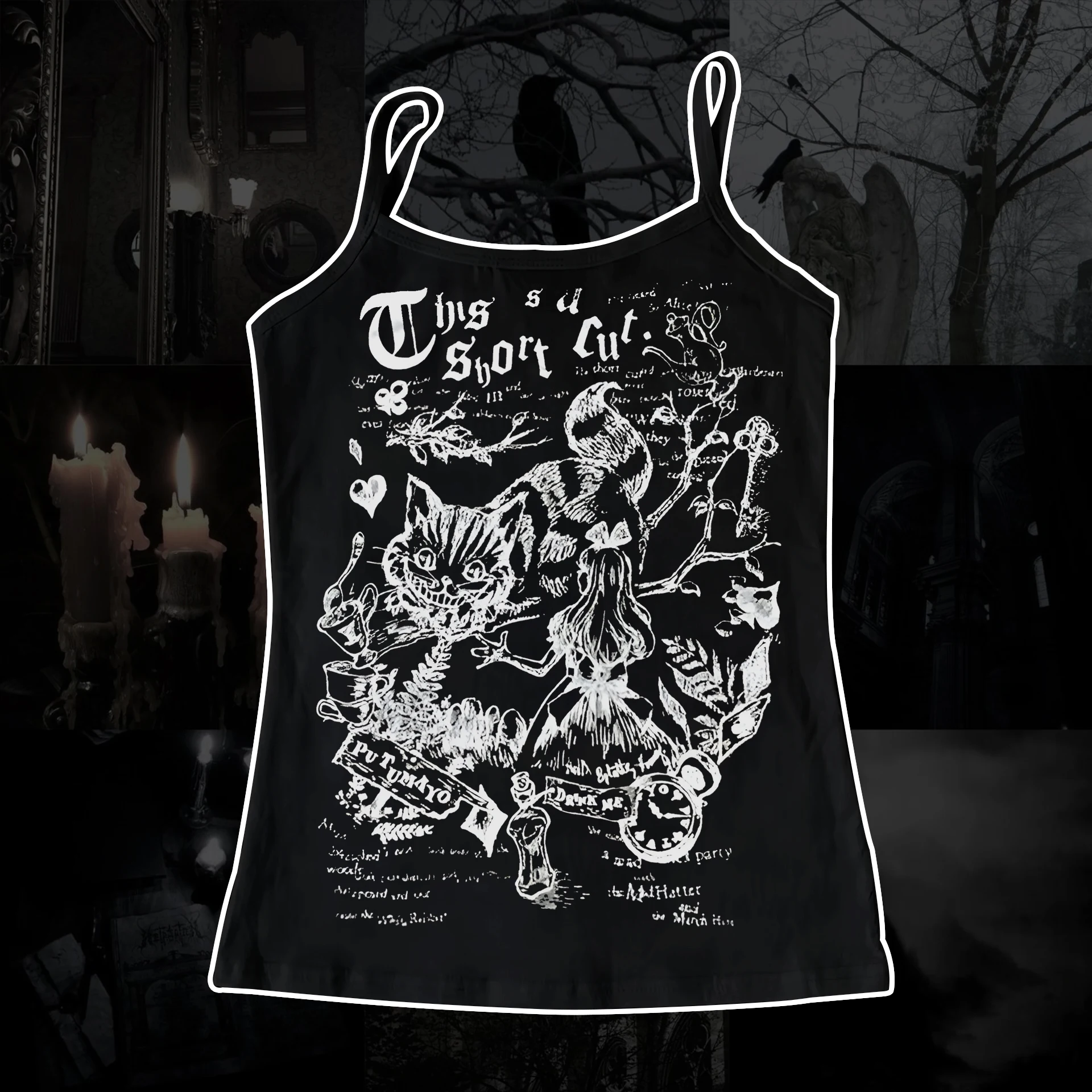 

Y2k punk cute Emo girl sexy crop top retro 2000s top Gothic baby women's T-shirt women's street garbage vest Y2k style clothing