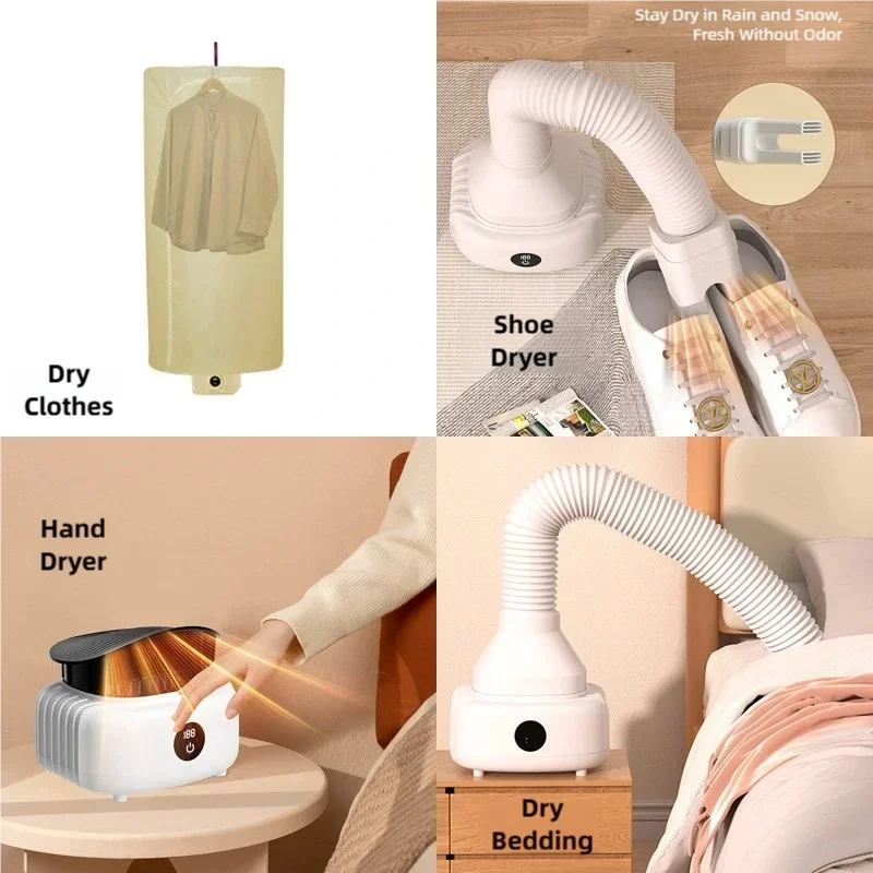 FirmHome StoreTINSOL Foldable 3-in-1 Air Dryer Clothes Dryer Machine, Portable Dryer For Dormitory Travel, Drying Clothes And Sh