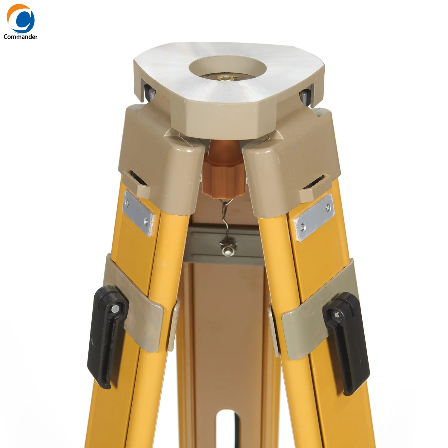 JMZ-2 Surveying Wooden Instrument Tripod For Theodolite With Double Locks Flat Head Type (Triangle) Survey Tripod