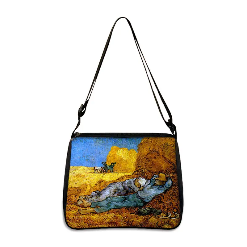 Van Gogh Art Famous Paintings Handbag Women Shoulder Bags Oil Painting Starr Night / Mona Lisa Shopping Bag Canvas Tote Bags